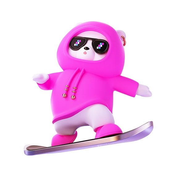 Gqtwoy Car Decoration Bear Doll, Sliding Bear Dashboard Ornament, Creative Car Interior Decoration, Cute Car Dashboard Accessory, Vibrating Car Decor, Gift for Car Lovers, Stylish Home Decoration