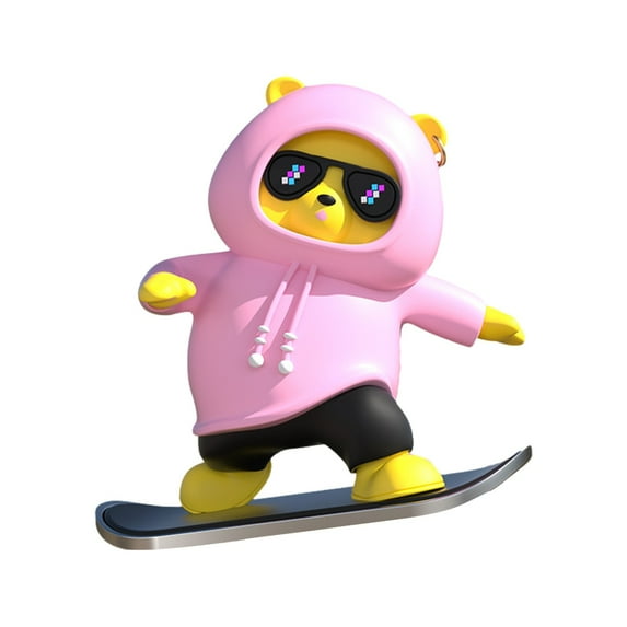 Gqtwoy Car Decoration Bear Doll, Sliding Bear Dashboard Ornament, Creative Car Interior Decoration, Cute Car Dashboard Accessory, Vibrating Car Decor, Gift for Car Lovers, Stylish Home Decoration