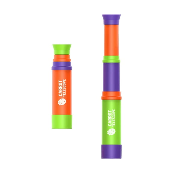 Gqtwoy Carrot Telescope 8x Monocular - 3-Telescopic Adjustable Educational Toy for Kids, Ideal for Learning and Exploring Nature