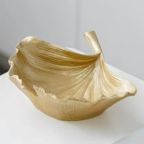 Gqtwoy Ceramic Ornament Resin Ginkgo Leaf Decoration, Home Decor Accent for Living Room, Elegant Dining Table Centerpiece, Unique Housewarming Gift, Durable Ceramic Art Piece