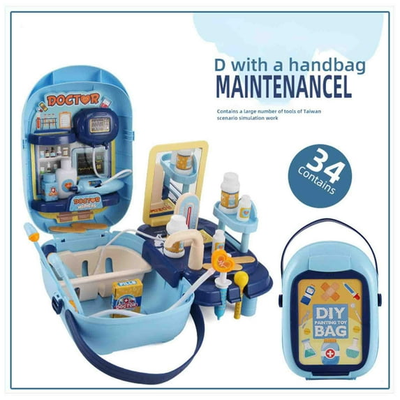 Gqtwoy Children Pretend Play-Set,Beauty/Colored Clay/Doctor/ Barbecue Toys Accessories Kit, Gift for Kids Toddlers Girls Boys Age 2-4 3-5 5-7 Year Old