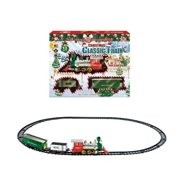 Gqtwoy Christmas Electric Train Set - Steam Sound & Light Effects, Festive Decorations, Classic Track Toy for Kids
