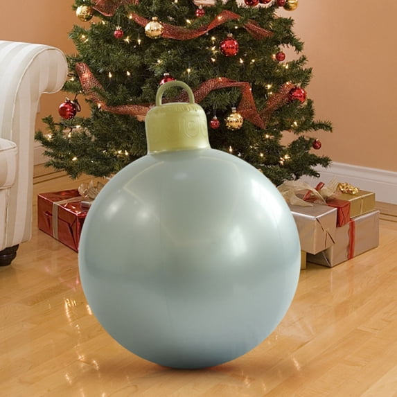Gqtwoy Christmas Inflatable Decoration Ball, 60cm Outdoor PVC Inflatable Christmas Ornament, Holiday Hanging Ball for Yard and Tree, Weather-Resistant Outdoor Xmas Decor
