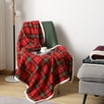 thumbnail image 1 of Gqtwoy Christmas Red And Green Plaid Blanket, Soft Cozy Throw Blanket, Winter Warm Decorative Blanket, Double-Sided Fleece for Sofa, Portable Microfiber Blanket for Camping and Picnics, 1 of 6