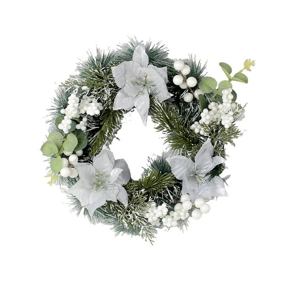 Gqtwoy Christmas Wreath, Winter Decoration, Artificial Floral Wreath, Holiday Ornament, Indoor Outdoor Decor, Durable Reusable Design, Festive Door Wall Hanging