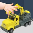 thumbnail image 1 of Gqtwoy Construction Truck Toys, Small Engineer Car Toys Small Construction Vehicle Bulldozer Roller Excavator Cement Mixer Truck Dump Tractor Cake Topper Party Favors Sand Beach Toy, 1 of 8