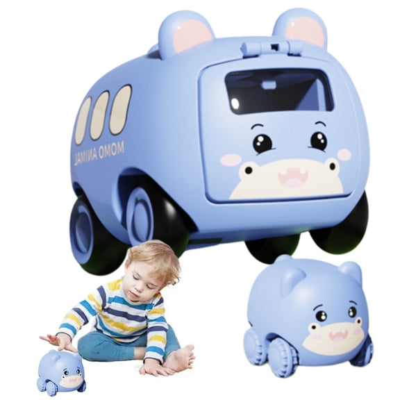 Gqtwoy Cute Animal Catapult Car, Mini Inertia Rebound Vehicle for Kids, Interactive Parent-Child Puzzle Toy, Colorful Educational Gift for Boys & Girls, Safe Plastic Design