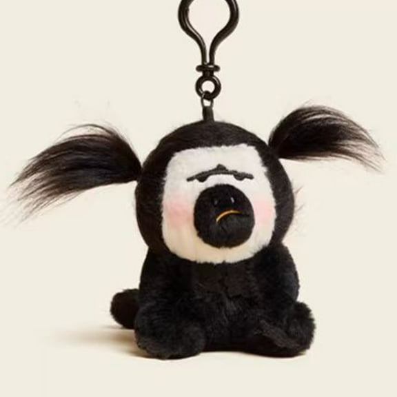 Gqtwoy Cute White-faced Monkey Plush Doll Toys Funny Tail Wagging Interactive Toys Creative Lovely Keychain Bag Pendant Accessories Gift