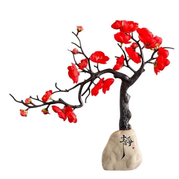 Gqtwoy Desktop Ornament, Resin Home Decor, Chinese Aesthetics, Wintersweet Design, Living Room Study Bedroom Decoration, Elegant Handcrafted Decorative Piece