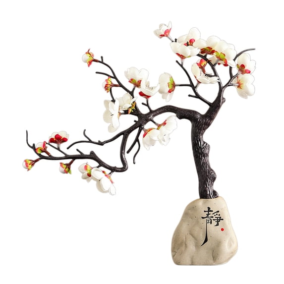 Gqtwoy Desktop Ornament, Resin Home Decor, Chinese Aesthetics, Wintersweet Design, Living Room Study Bedroom Decoration, Elegant Handcrafted Decorative Piece