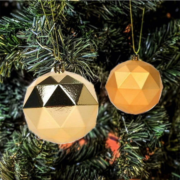 Gqtwoy Diamond Christmas Ball Set, 6Pcs Decorative Ornaments, Holiday Tree Decor, Festive Home Decorations, Versatile Christmas Balls, Elegant Sphere Ornaments