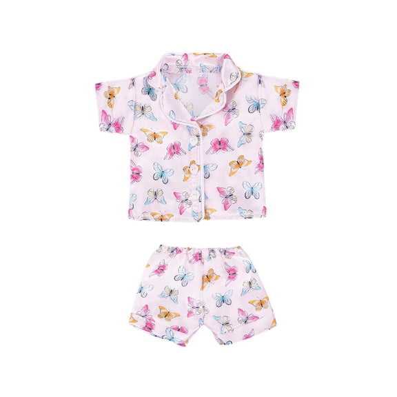 Gqtwoy Doll Christmas Outfit Set, Short Sleeved and Shorts, Fun Doll Fashion Clothing for Holiday Gatherings, Unique Doll Gift, Elastic Material for Easy Dress-Up