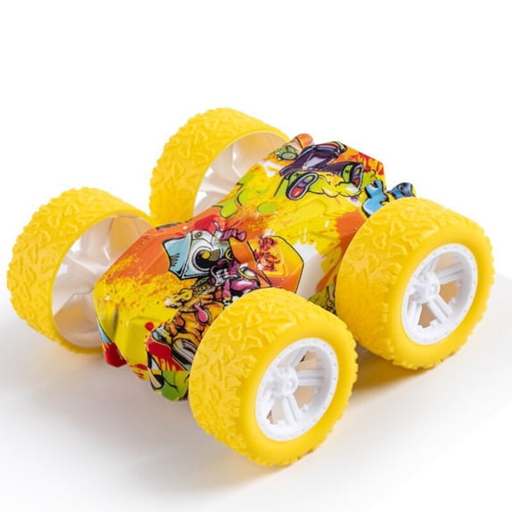 Gqtwoy Double Sided Inertial Car, Flip Shock Resistant Power Car, Four Wheel Drive Inertial Motion Vehicle, Perfect Birthday, Graduation, Halloween, and Christmas Gift for 3+ Years