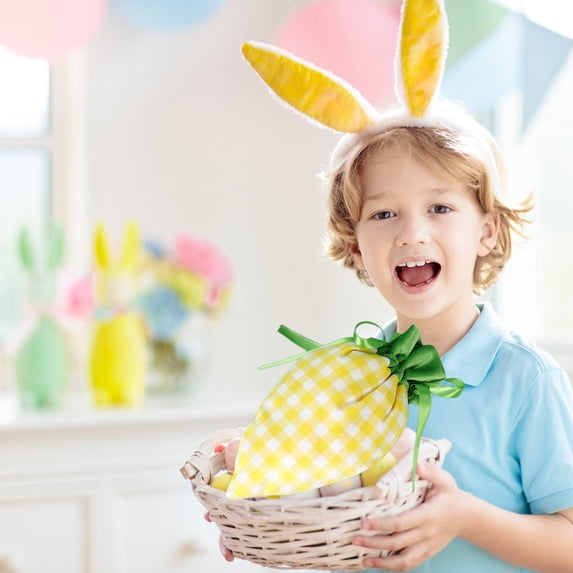 Gqtwoy Easter Bunny Carrot Bag Party Candy Bag Gift Packaging, Durable Material, Festive Decor, Ideal for Celebrations, Perfect for Treats and Surprises, Holiday Festivities