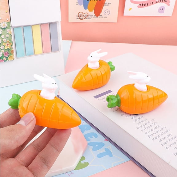 Gqtwoy Easter Bunny Pull Back Cars - 3PC Carrot Shaped Toy Cars with Rabbit Decor, Fun Power Return Vehicles, Mini Desktop Decorative Race Car Set for Party Favors & Collectibles