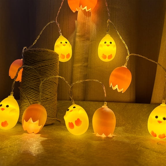 Gqtwoy Easter Chicken String Lights, Battery-Powered Decorative Lights for Spring, Outdoor & Indoor Holiday Decor, 2 Lighting Modes, Perfect for Parties, Easter and Festive Decorations