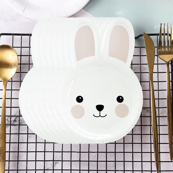 Gqtwoy Easter Party Supplies, Disposable Paper Tableware, Unique Festive Design, Convenient and Practical, Ideal for Holiday Parties, Birthday Celebrations, Picnics, and More