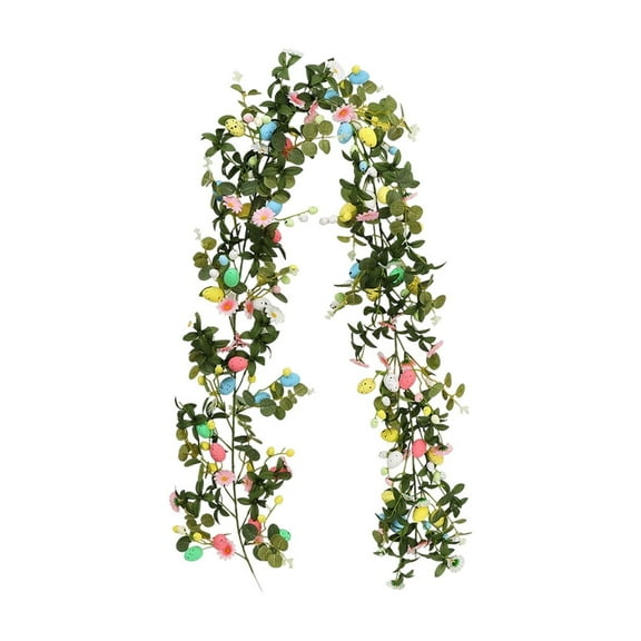 Gqtwoy Easter Wreath With Eggs, Front Door Decor, Spring Indoor Outdoor Decoration, Colorful Twigs Flowers, Holiday Ambience for Home, Vibrant Spring Wreath, Festive Door Hanging