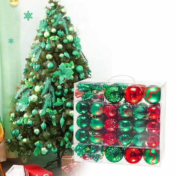 Gqtwoy Electroplated Christmas Tree Balls, 116 Pcs Christmas Ornaments Set, Shiny Holiday Decorations for Tree, Wreaths, and Garlands, Perfect for Home and Festive Decor