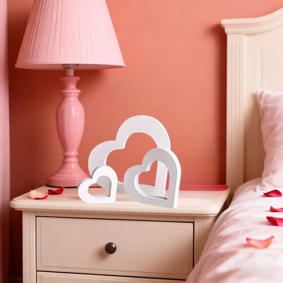 Gqtwoy Elegant White Heart-shaped Decorations for Weddings, Home Decor, Romantic Accessories, Wedding Room Decoration, Heartfelt Gifts
