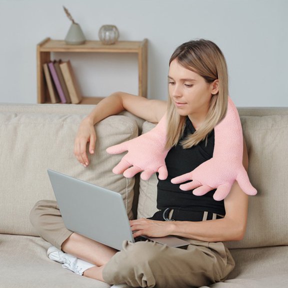 Gqtwoy Extra Long Hugging Arm Pillow, Funny Hand Cushion, Emotional Security Support, Unique Home Decor Gift, Creative Sofa Bed Accessory, Plush Decorative Pillow