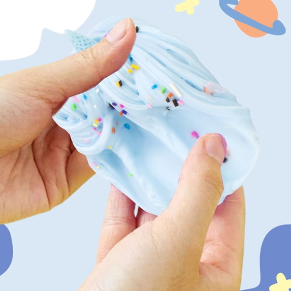 Gqtwoy Furry Cloud Slimes, Stretchy Slimes, Non Settling Formula, DIY Crafting Accessories, Sensory Play Stress Relief, Soft and Butter Smooth Texture
