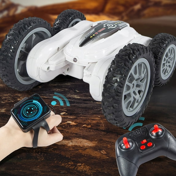 Gqtwoy Gesture Sensing Off-road Vehicle, Remote Control Stunt Car, Dual Motor Power, 360° Flip, USB Charging, Toy Car with LED Lights, Durable Design, Suitable for All Terrains