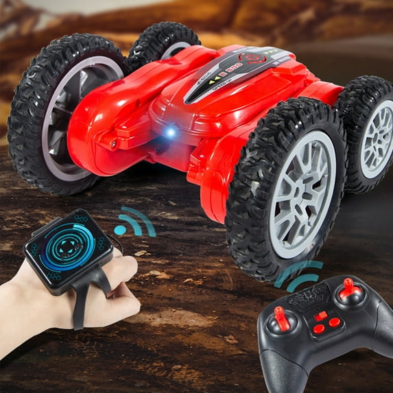Gqtwoy Gesture Sensing Off-road Vehicle, Remote Control Stunt Car, Dual Motor Power, 360° Flip, USB Charging, Toy Car with LED Lights, Durable Design, Suitable for All Terrains