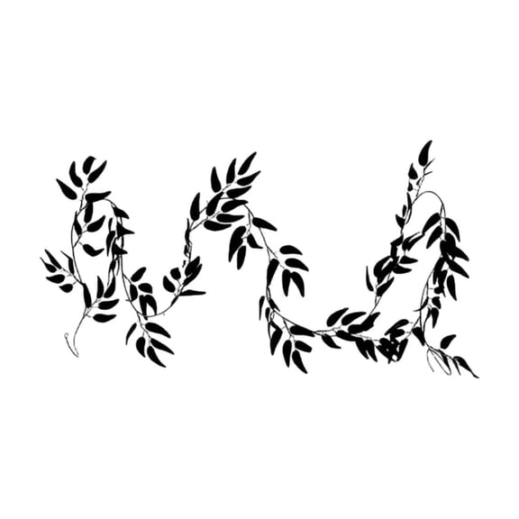 Gqtwoy Halloween Dark-Style Artificial Willows Leaf Garland, Gothic Home Decor, Eerie Party Decoration, Versatile Vines for Stair Railings and Walls, Mysterious Atmosphere Accents