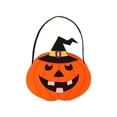 thumbnail image 1 of Gqtwoy Halloween Felts Candy Bucket, Multi Cartoon Design, Handheld Goodie Bag, Reusable Storage Tote for Halloween Parties, Festive Event Accessory, 1 of 5