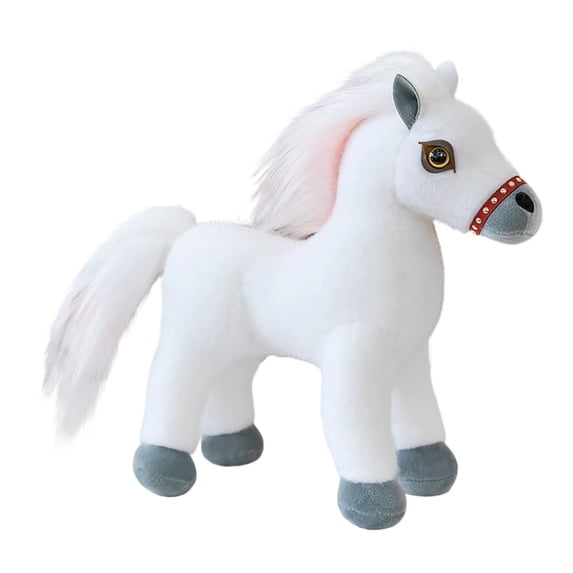 Gqtwoy Hanging Leg Horse Doll Toy Big Eyes Cute Horse Plush Pillow Gift, Soft Material, Multi-functional Use, Safe for Pets, Adorable Home Decoration