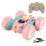 Gqtwoy High-Speed Double-Sided Stunt Car, 360  Rotating RC Drifting Toy, Off-Road Climbing, LED Headlight, USB Rechargeable, Remote Control Car for Indoor and Outdoor Fun