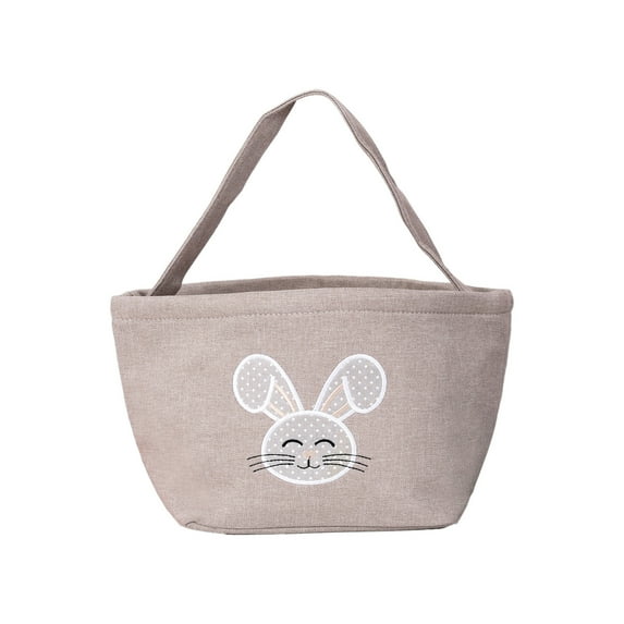 Gqtwoy Imitation Linen Easter Basket Soft Cloth Decoration, Lightweight Versatile Storage Bag, Perfect for Home Use, Washable and Durable, Multi-Purpose Organizer