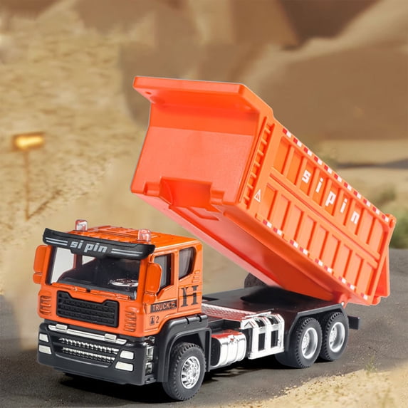 Gqtwoy Inertial Alloy Engineering Vehicle, Excavator Construction Truck, Durable Alloy Toy, Educational Building Model, Ideal Gift for Enthusiasts, Compact Portable Design