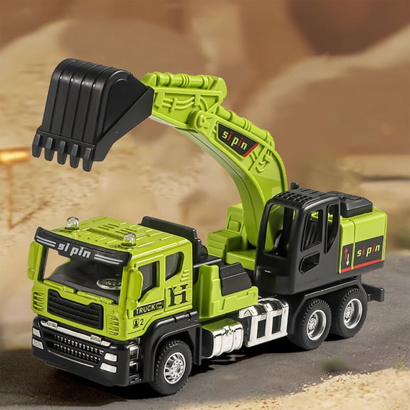 Gqtwoy Inertial Alloy Engineering Vehicle, Excavator Model, Construction Toys, Durable Alloy Materials, Educational Play for Skill Development, Engineering Vehicle Set