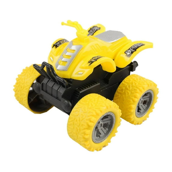 Gqtwoy Inertial Car Toy Set 4 Pack, Push and Go 4WD Friction Powered Vehicles, Durable ABS Construction, No Battery Needed, Party Favor, Gift Idea, Mini Toy Car for Playtime Fun