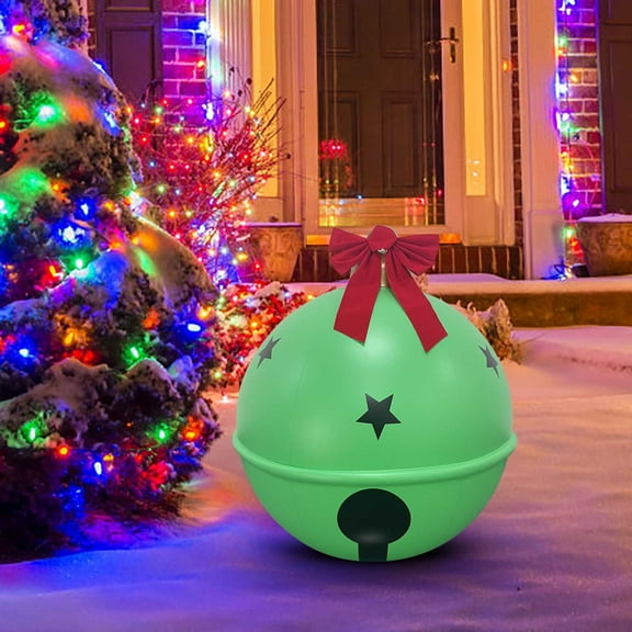 Gqtwoy Inflatable Christmas Ball Bow Bells, Holiday Decoration, Outdoor Indoor Ornaments, Festive Yard Decor, Christmas Tree Hanging Decoration, Reusable Christmas Decor