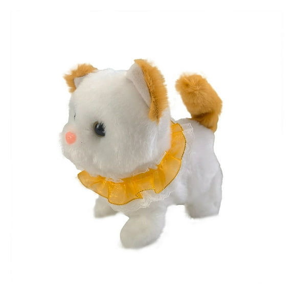 Gqtwoy Interactive Kitty Doll - Walk & Call Plush Toy for Kids, Electric Simulation Cat Doll, Colorful Indoor Companion for Boys and Girls, 20CM Holiday Gift