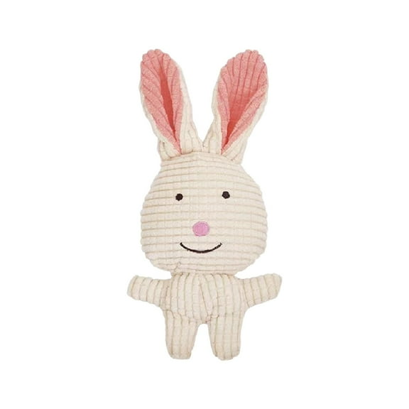 Gqtwoy Interactive Pet Chew Toy for Dogs & Cats, Soft Fabric, Oral Care, Playful Design for Chewing & Gnawing, Suitable for All Sizes, Indoor & Outdoor Use (Rabbit, Cow Shape)