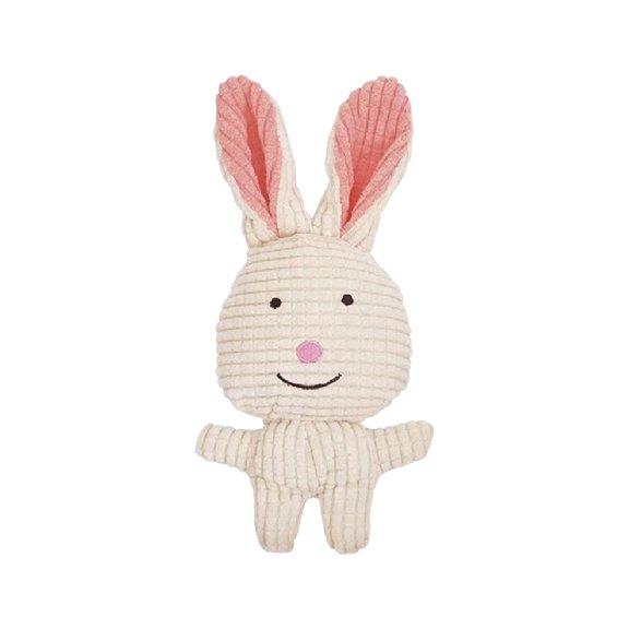 Gqtwoy Interactive Pet Chew Toy for Dogs & Cats, Soft Fabric, Oral Care, Playful Design for Chewing & Gnawing, Suitable for All Sizes, Indoor & Outdoor Use (Rabbit, Cow Shape)