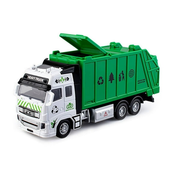 Gqtwoy Kids Alloy Garbage Truck Toy - Self-Loading and Self-Dumping Sanitation Vehicle, Eco-Friendly Transport Truck for Boys and Girls, Educational Play for Ages 3+