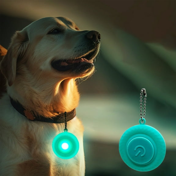 Gqtwoy LED Tire Shaped Pet Collar Light, Night Visibility, Dog Safety Accessory, Clip-On LED Light for Pets, Battery Operated Illuminated Pet Collar, Soft Material Pet Light