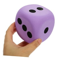 Gqtwoy Big Foam Dice, Soft EVA Foam Dice for Table Games, EVA Dice for Party Props, Educational Dice for Board Games, Purple Foam Dice