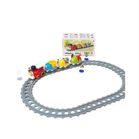 Gqtwoy Magnetic Train Set With Track, DIY Track, Magnetic Train Toy, Interactive Vehicle Features, Enhance Problem-Solving Skills, Educational Playset