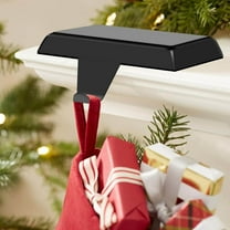 Gqtwoy Metal Christmas Stocking Holders, Weighted Stocking Hangers, Non-Slip Protective Pad, Elegant Holiday Decor, Sturdy Mantle Hooks, Durable Stocking Hooks