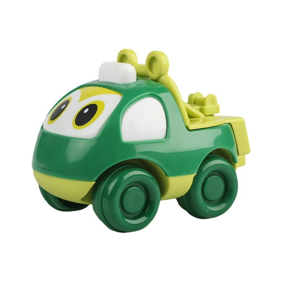 Gqtwoy Mini Car Toys for Toddlers, Push-Pull Scooting Engineering Vehicles, Safe Early Education Gift for Ages 1-3, 4 Colors
