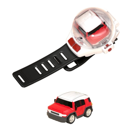 Gqtwoy Mini Car Watch Toy, Remote Control Car with Lights, 2.4 GHz Racing Car, Adjustable Strap, Perfect Gift for Holidays, Fun Interactive Toy