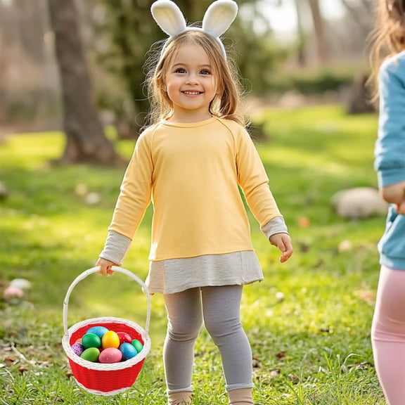 Gqtwoy Mini Plastic Easter Basket Set - Decorative Woven Party Favors, DIY Easter Egg Holder, Colorful Spring Holiday Decor, Small Gift Basket for Festive Tabletop Display