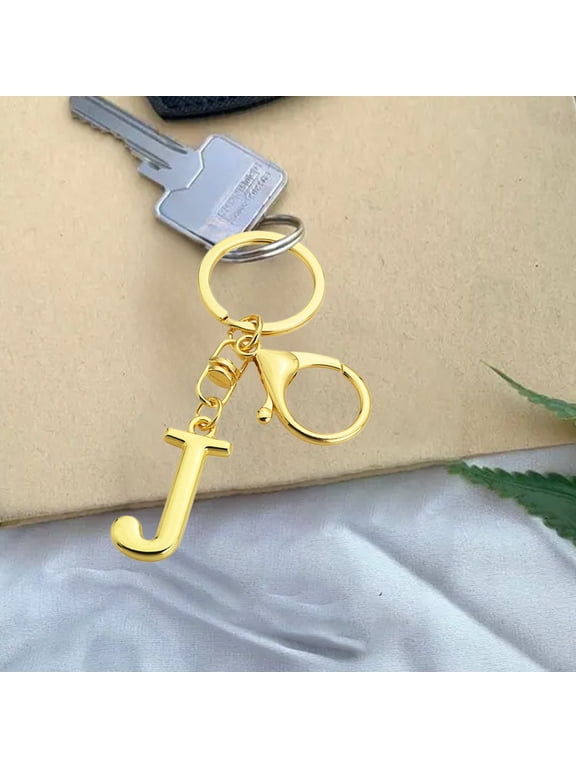 Personalized Alphabet Keychain, Metal Letter Pendant for Bags and Keys, Unique Initial Monogram Keychain, Custom Gift for Women and Men, Perfect for Christmas, Birthday