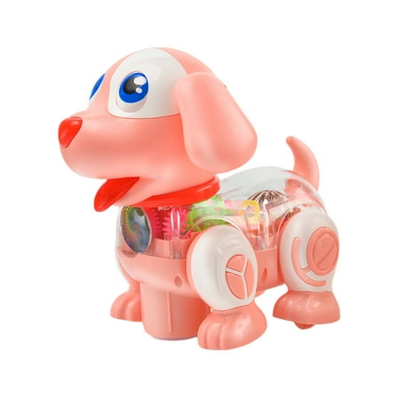 Gqtwoy Puppy Simulation Doll, Jump Dog with Gear, Cute Dancing Puppy Toy with Light and Music, Interactive Tumbler Dog for Early Development, Fun Pet Toy for Ages 3 and Up